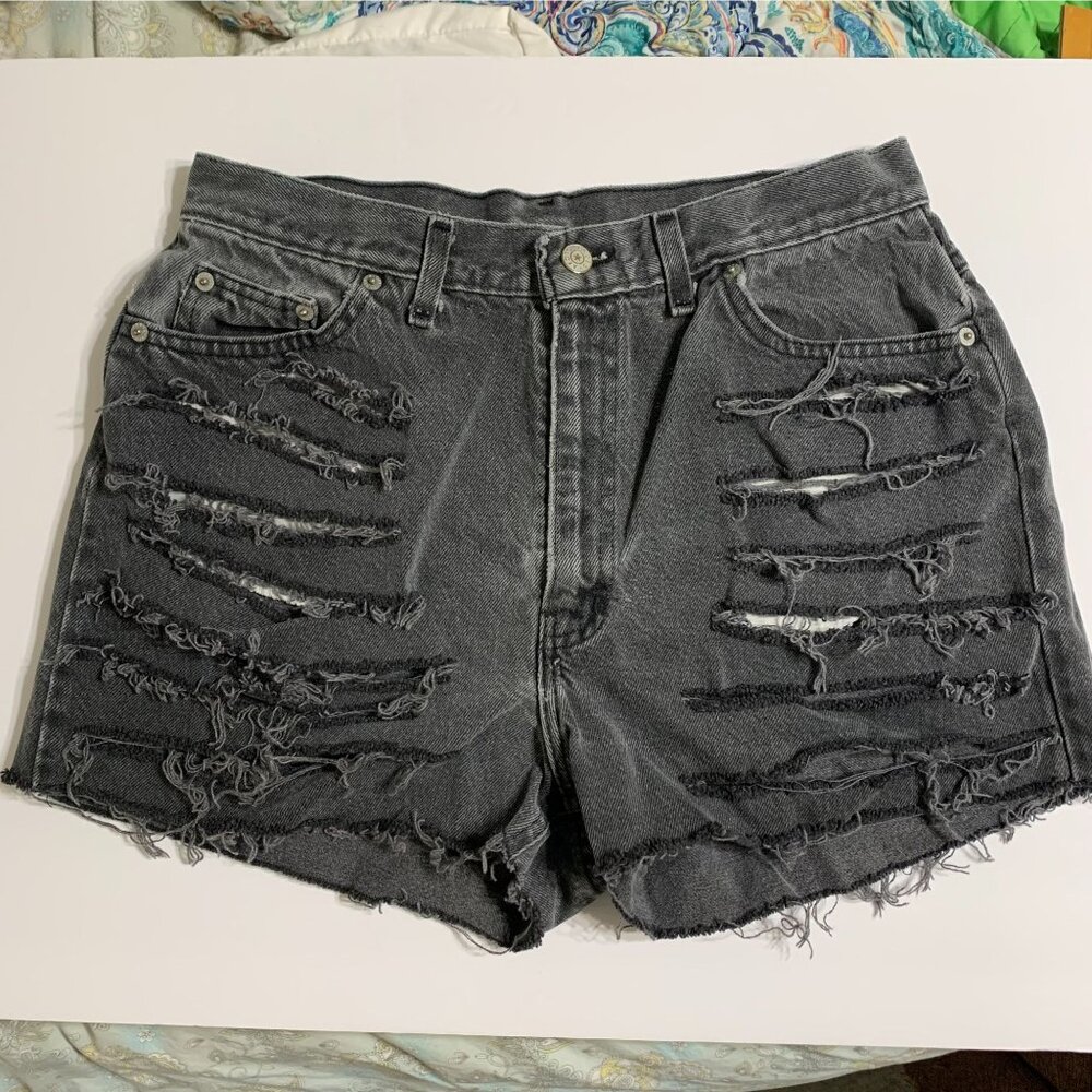 Faded Glory Shorts Gray Grunge, Goth, Punk